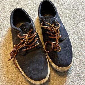 Men’s Ralph Lauren Blue Sneakers with Brown Laces